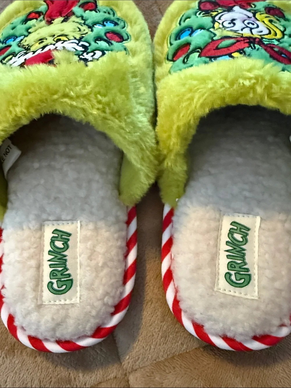 Kids Grinch Slippers, NWOT